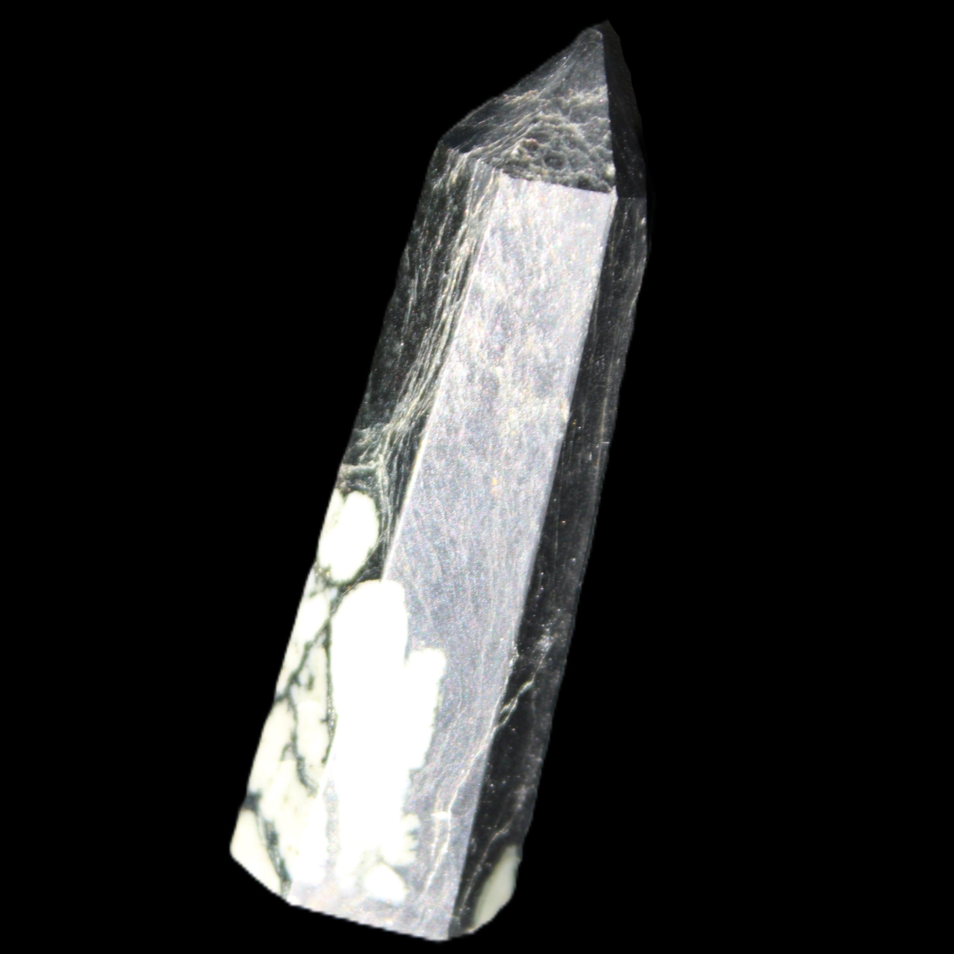 Chrysanthemum Stone wand 71mm 51g in sunlight - Rocks and Things Store