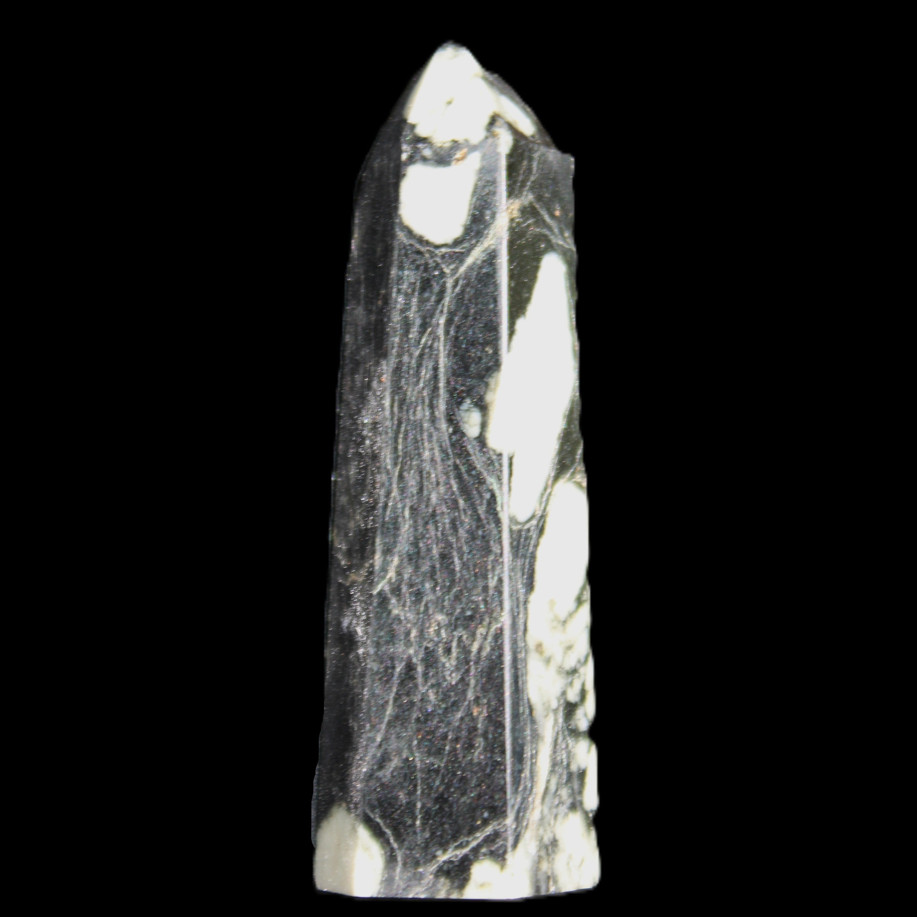 Chrysanthemum Stone wand 71mm 51g in sunlight - Rocks and Things Store