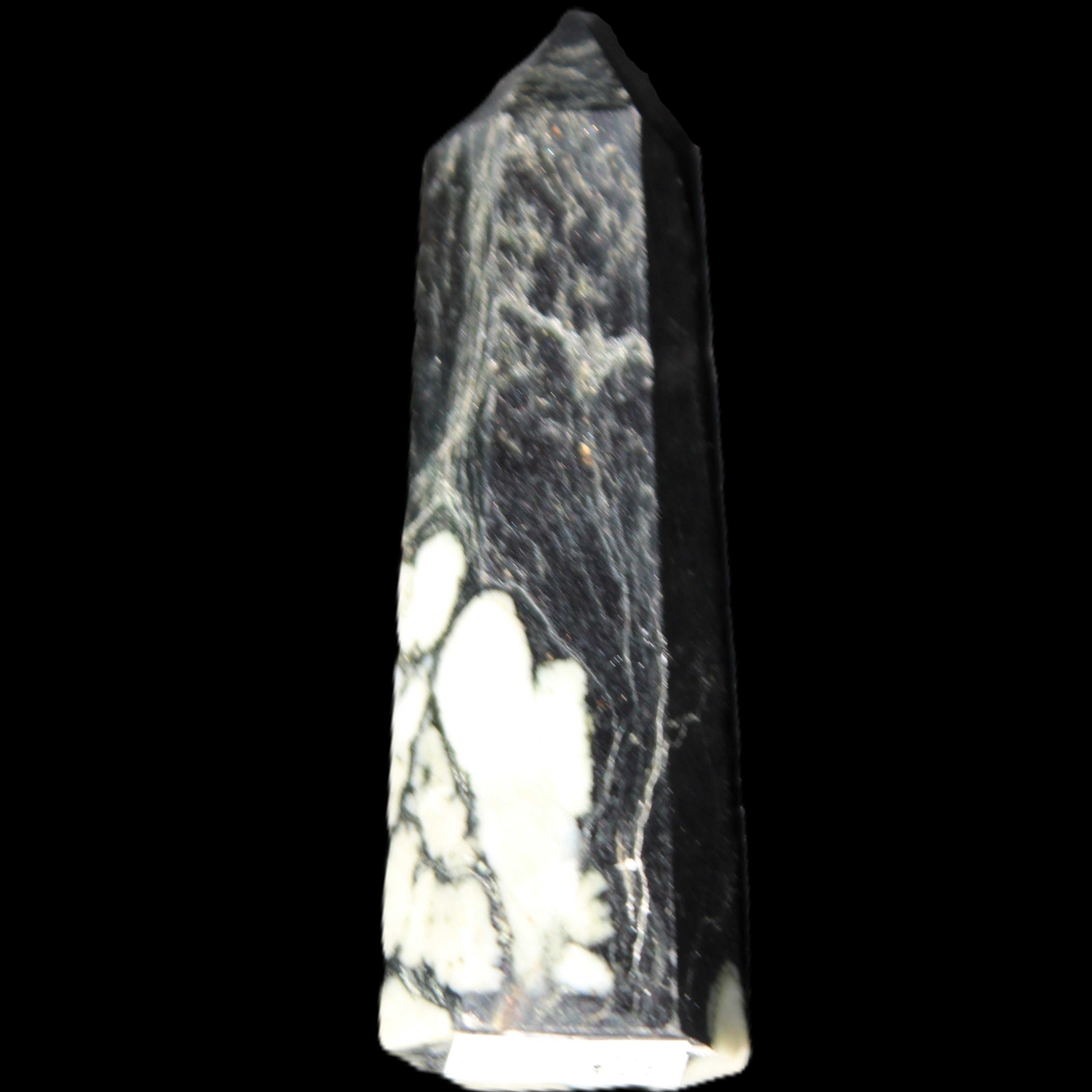 Chrysanthemum Stone wand 71mm 51g in sunlight - Rocks and Things Store