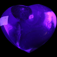 Whale Agate heart 257g in UV light - Rocks and Things Store