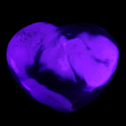 Whale Agate heart 257g in UV light - Rocks and Things Store