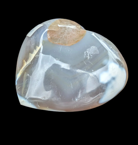 Whale Agate heart 257g in sunlight - Rocks and Things Store