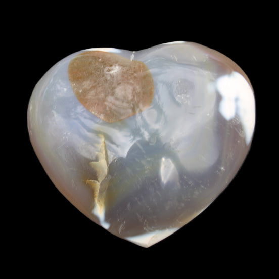 Whale Agate heart 257g in sunlight - Rocks and Things Store