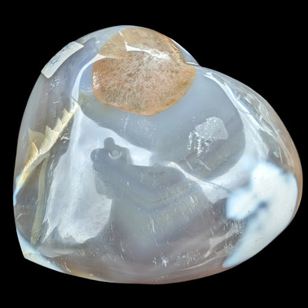Whale Agate heart 257g in sunlight - Rocks and Things StoreWhale Agate heart 257g in sunlight - Rocks and Things Store
