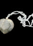 Labradorite heart pendant and necklace 32*30*10mm 22g in sunlight - Rocks and Things Store