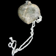 Labradorite heart pendant and necklace 32*30*10mm 22g in sunlight - Rocks and Things Store