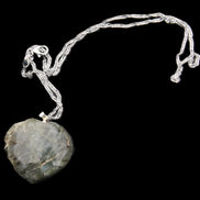Labradorite heart pendant and necklace 32*30*10mm 22g in sunlight - Rocks and Things Store