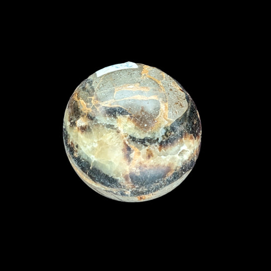 Septarian Dragon Stone sphere 55mm 244g in sunlight - Rocks and Things Store