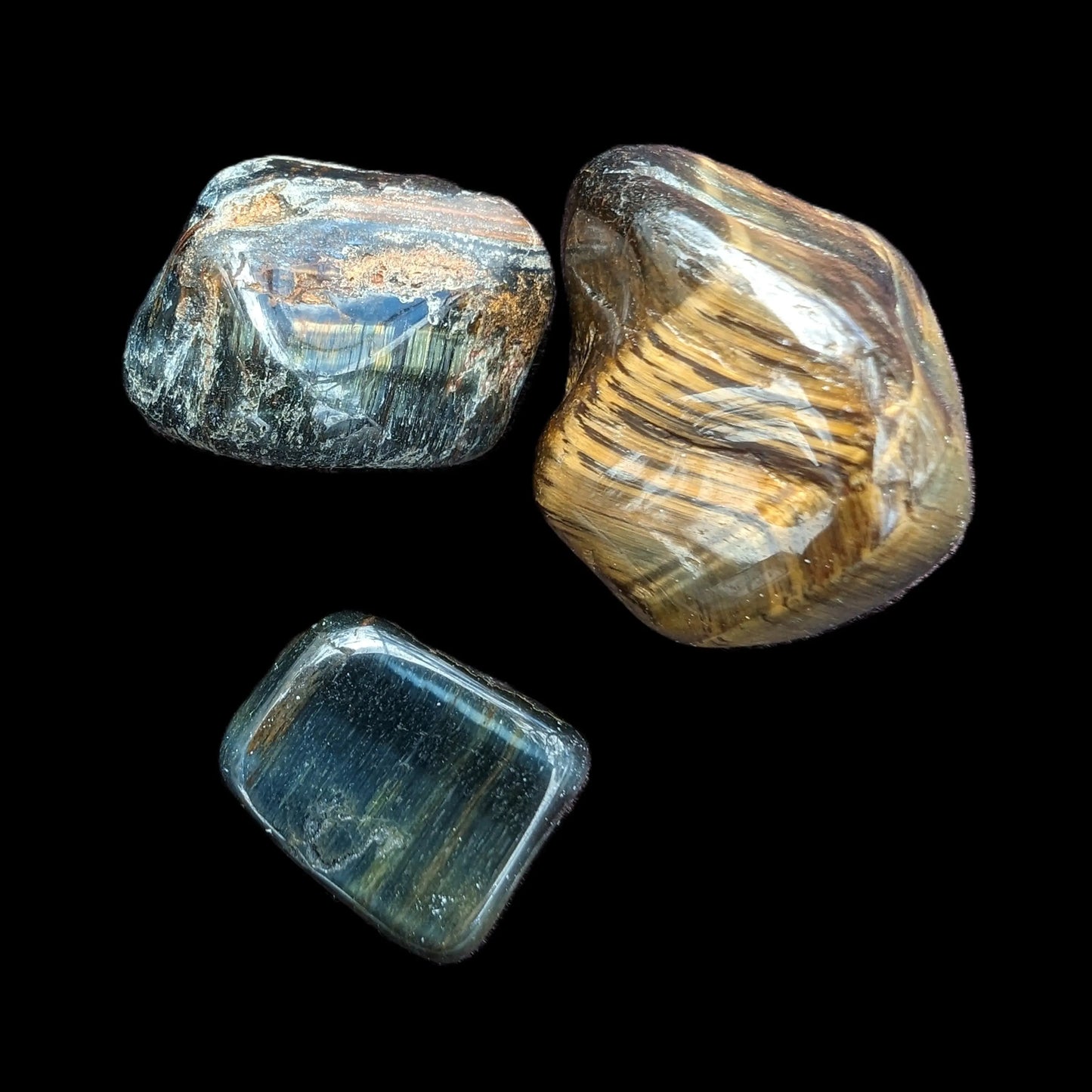 Blue Tigers Eye 2/3 stones 18-21g Rocks and Things