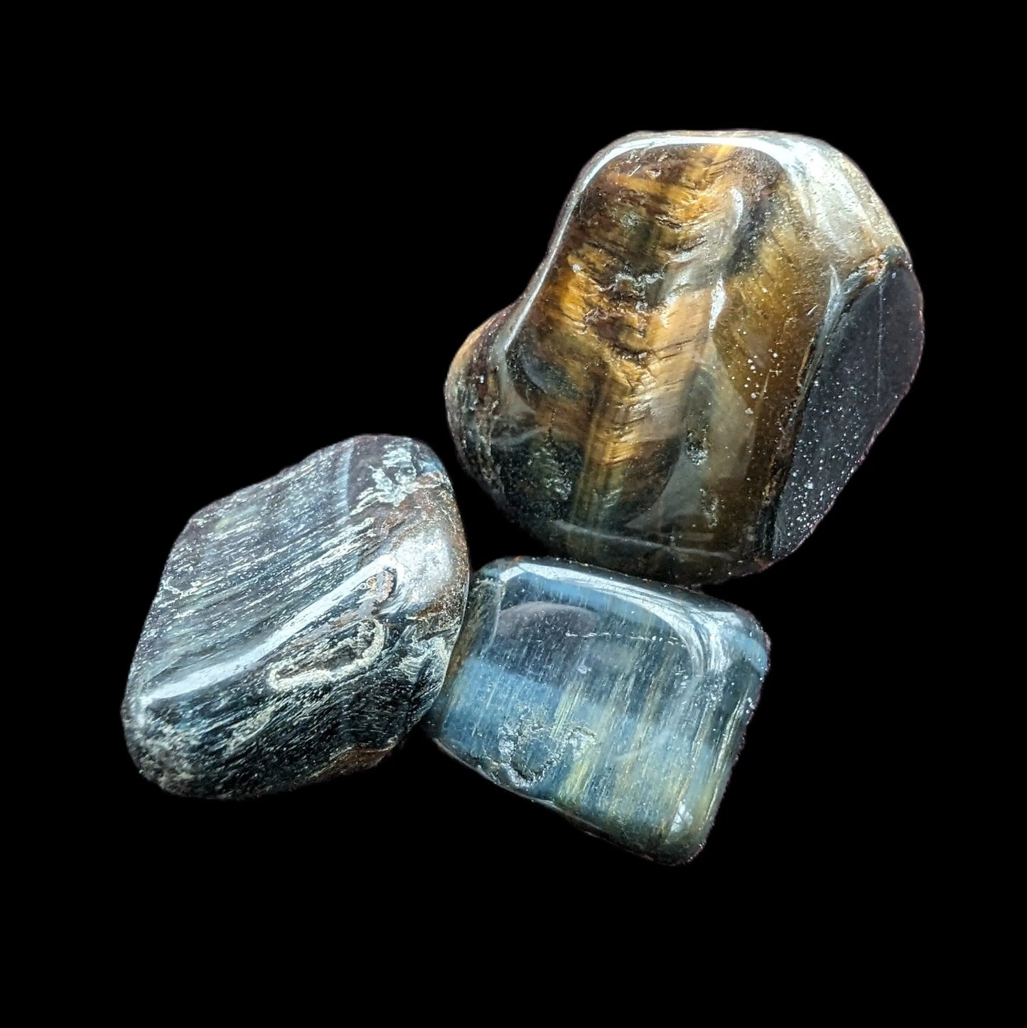 Blue Tigers Eye 2/3 stones 18-21g Rocks and Things