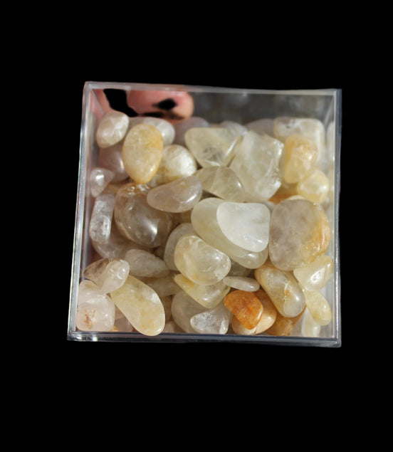 Britannia Creek tumbled Citrine, Quartz & Smoky Quartz, approx 100 crystals, 261g - Rocks and Things Store