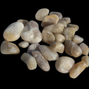 Britannia Creek tumbled Quartz, Citrine & Smoky Quartz, 25 crystals 56mm cube 253g - Rocks and Things Store