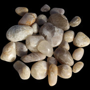 Britannia Creek tumbled Quartz, Citrine & Smoky Quartz, 25 crystals 56mm cube 253g - Rocks and Things Store