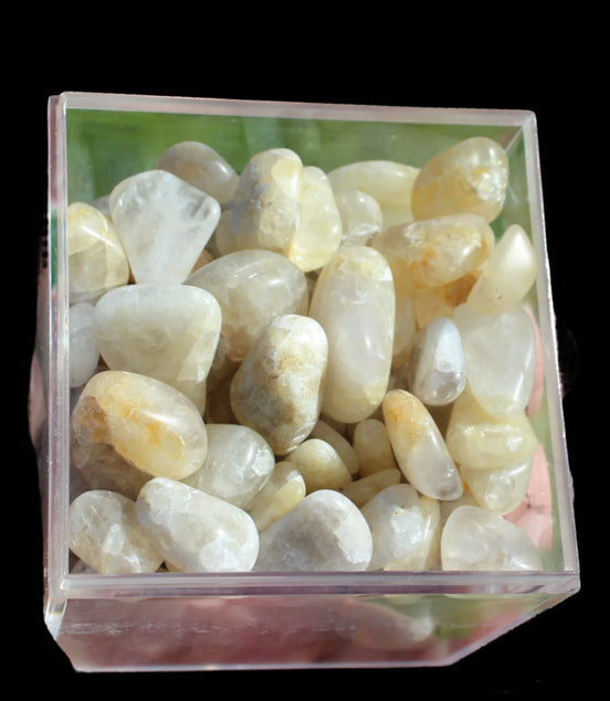 Britannia Creek tumbled Citrine, Quartz & Smoky Quartz, approx 100 crystals, 261g - Rocks and Things Store