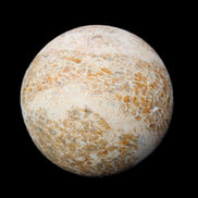 Dinosaur Bone fossil sphere 51mm 166g in sunlight - Rocks and Things Store