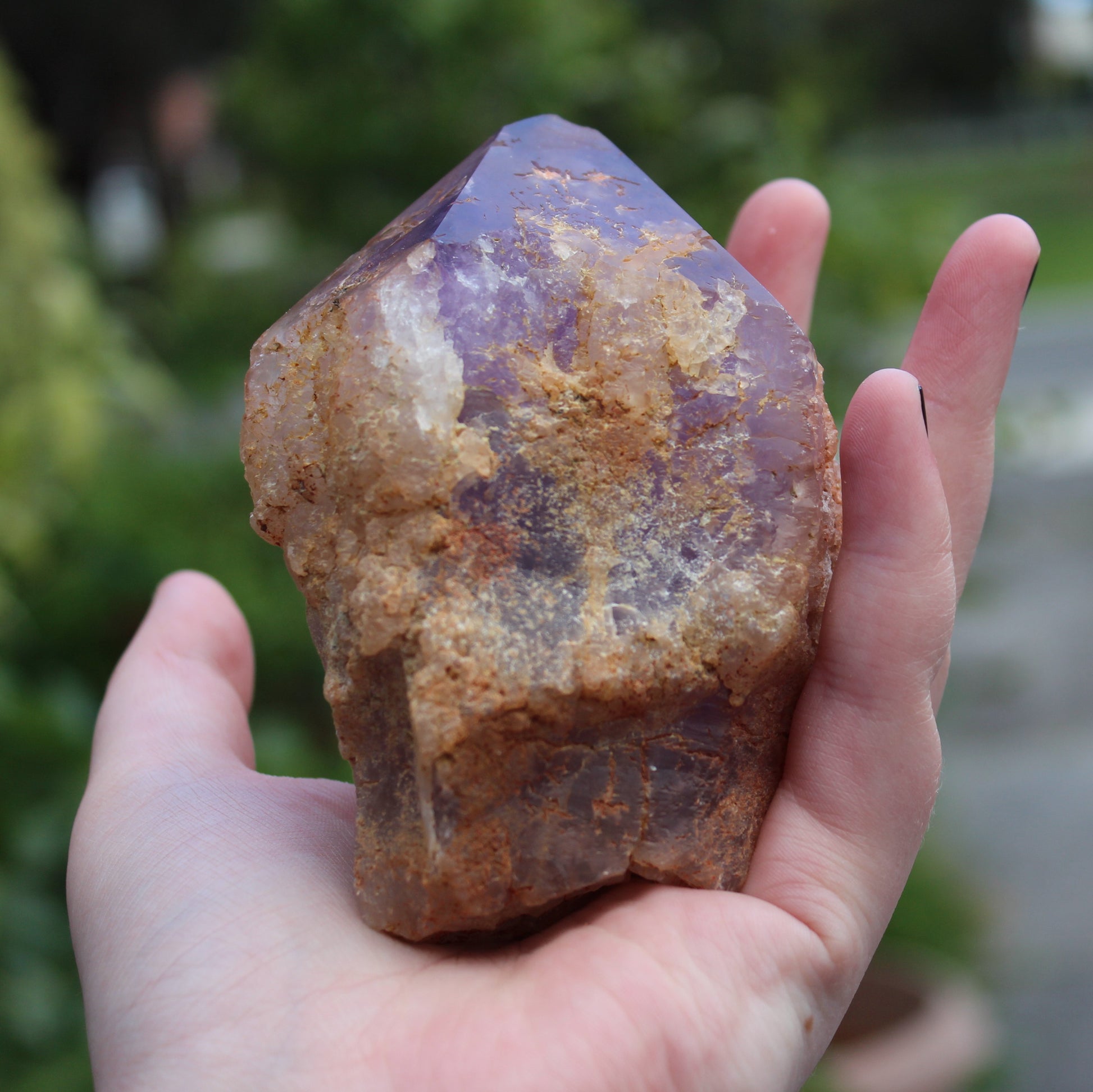 Amethyst crystal point rough 628g Rocks and Things