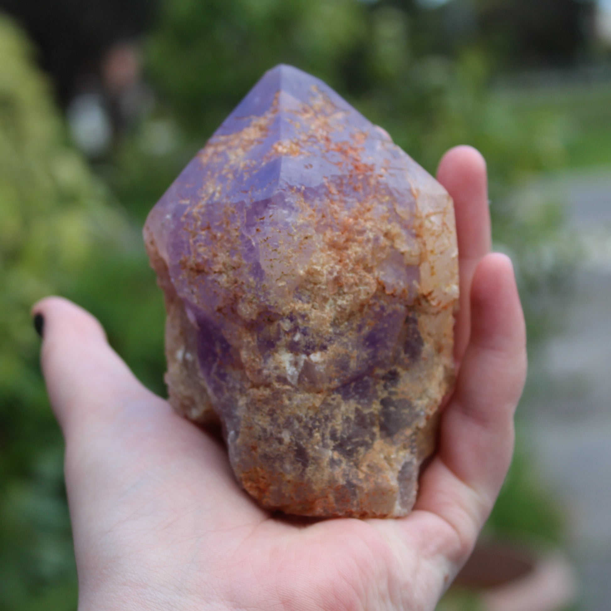 Amethyst crystal point rough 628g Rocks and Things