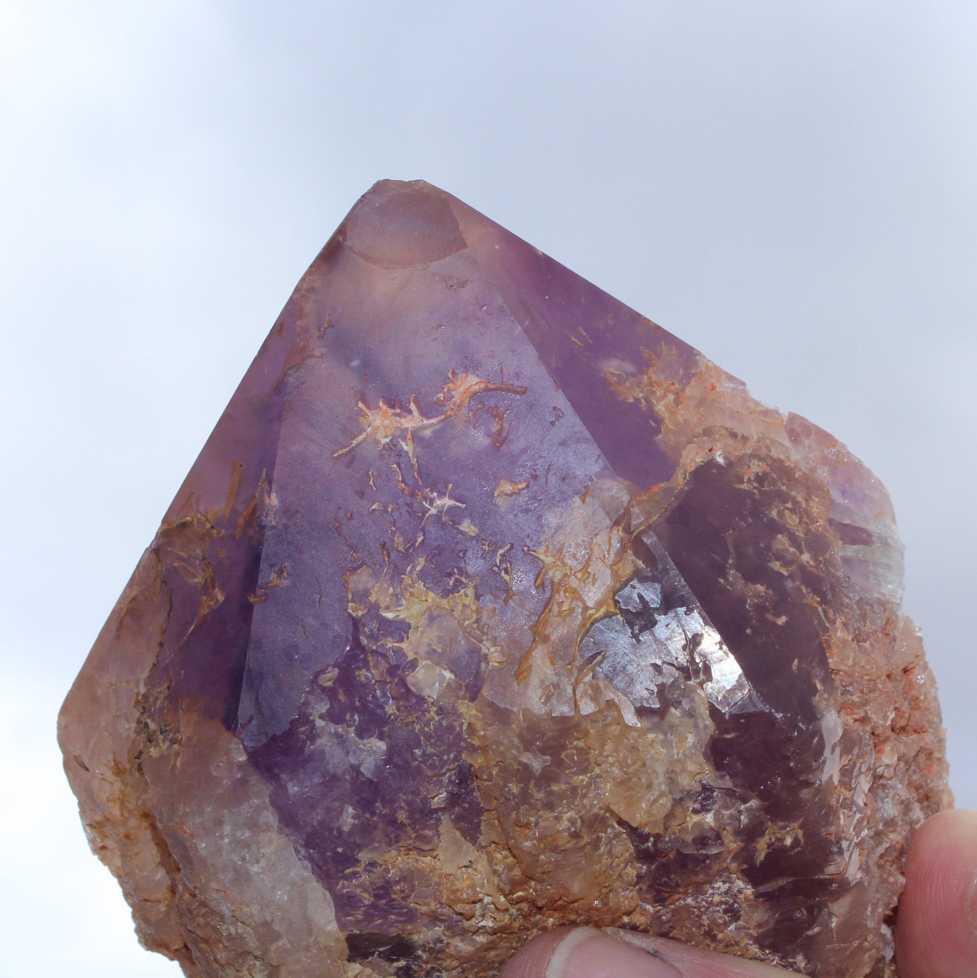 Amethyst crystal point rough 628g Rocks and Things