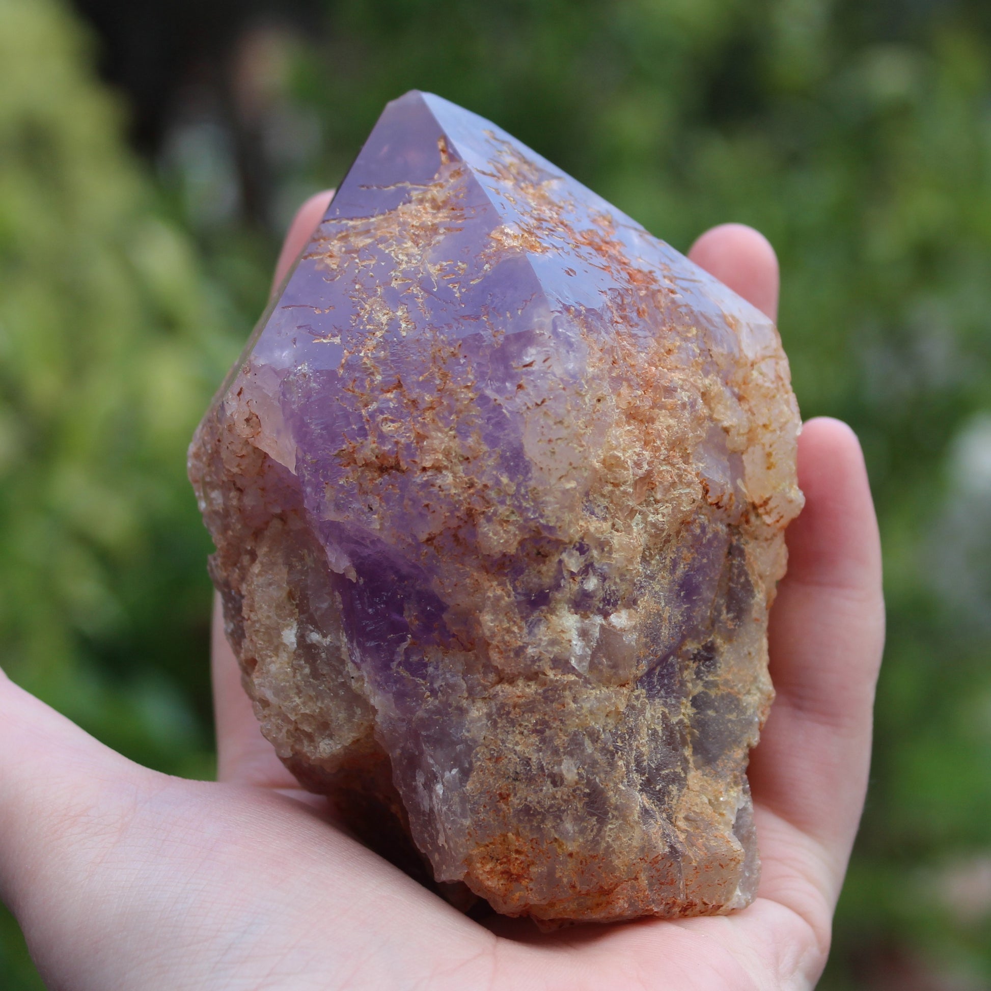 Amethyst crystal point rough 628g Rocks and Things