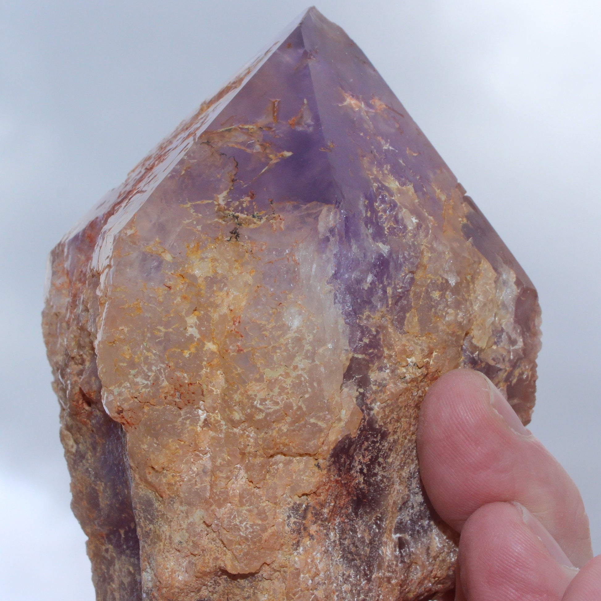 Amethyst crystal point rough 628g Rocks and Things