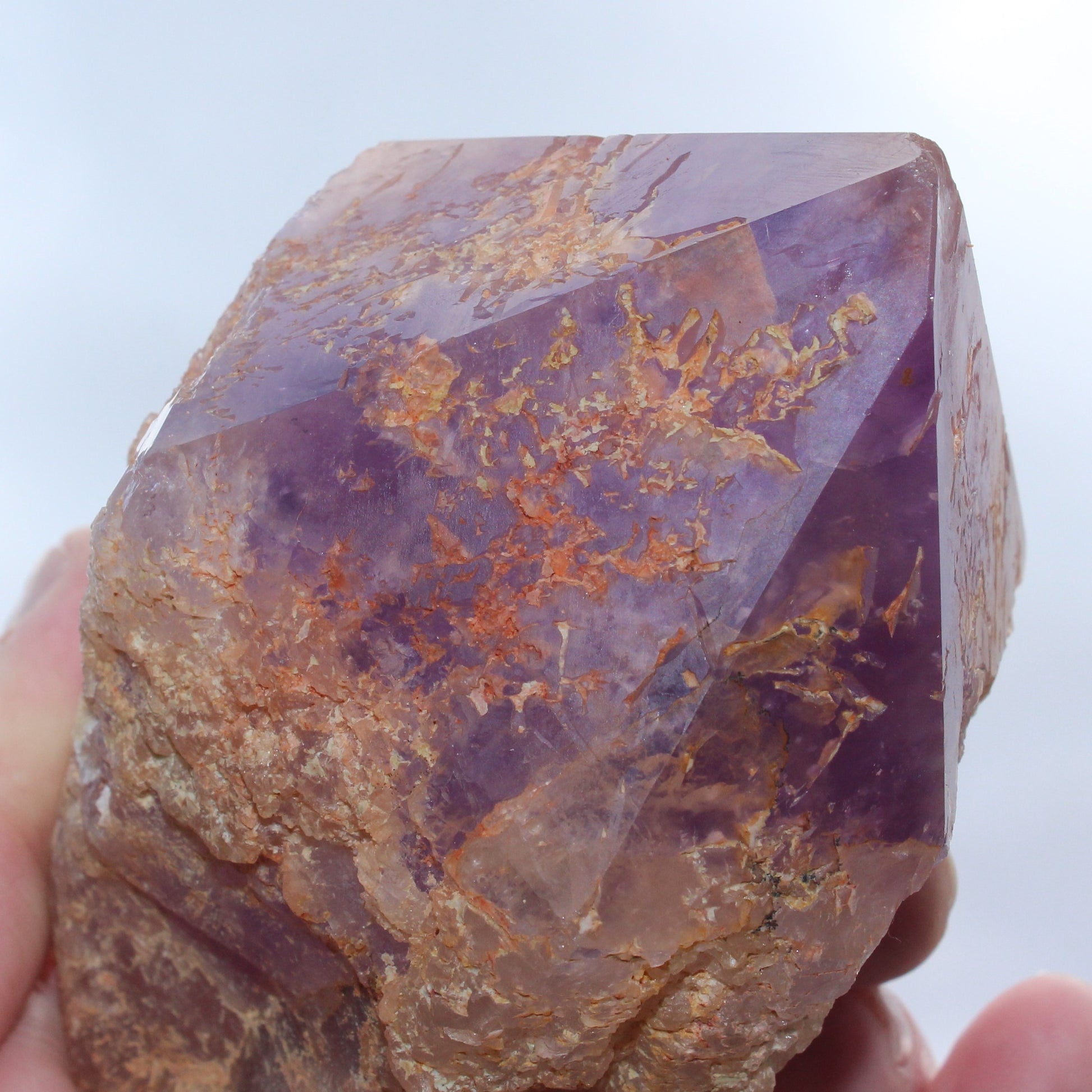 Amethyst crystal point rough 628g Rocks and Things