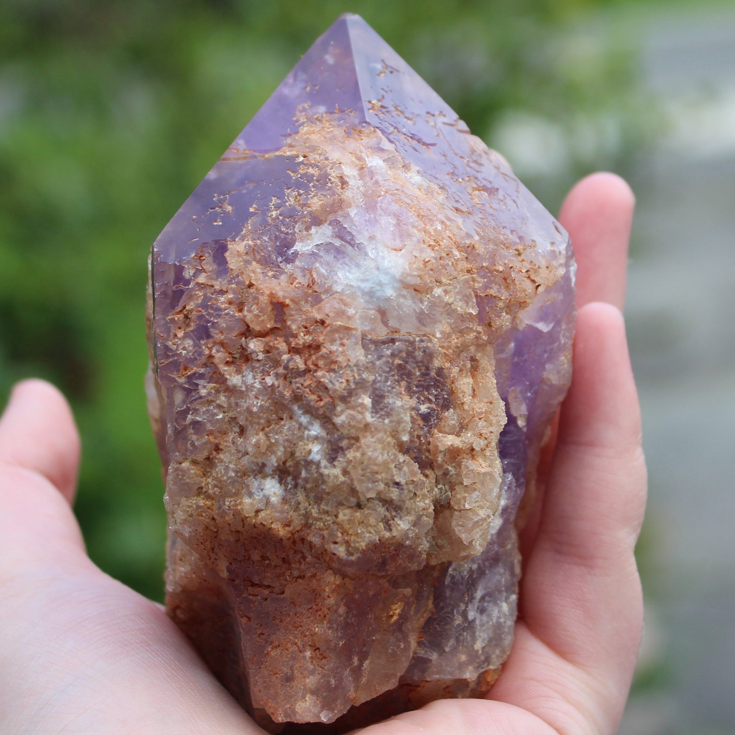 Amethyst crystal point rough 628g