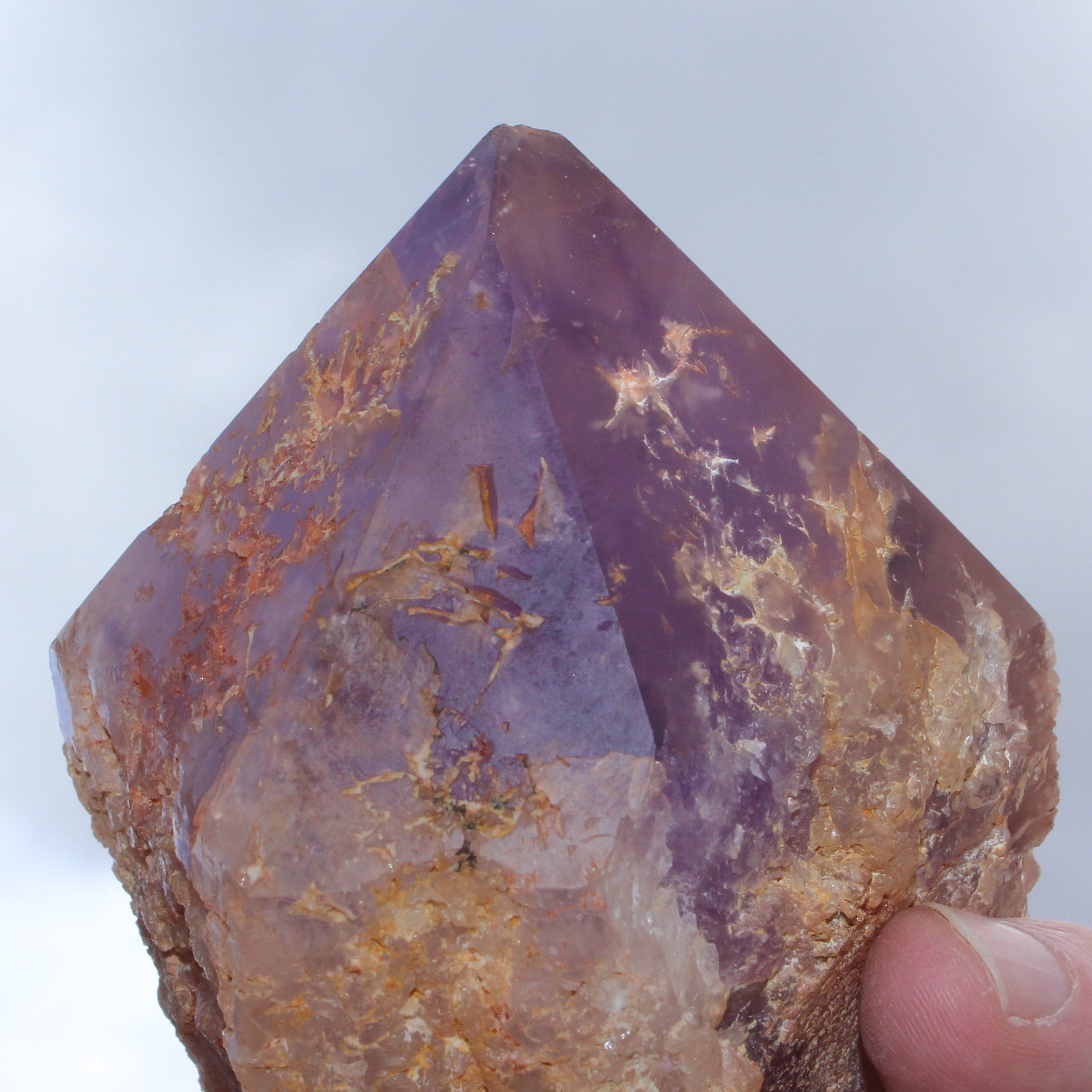 Amethyst crystal point rough 628g Rocks and Things