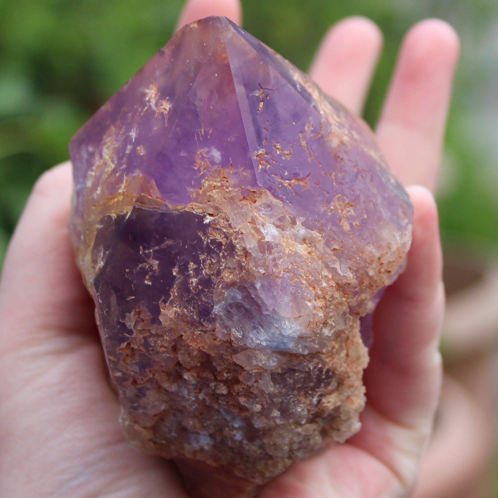 Amethyst crystal point rough 628g Rocks and Things