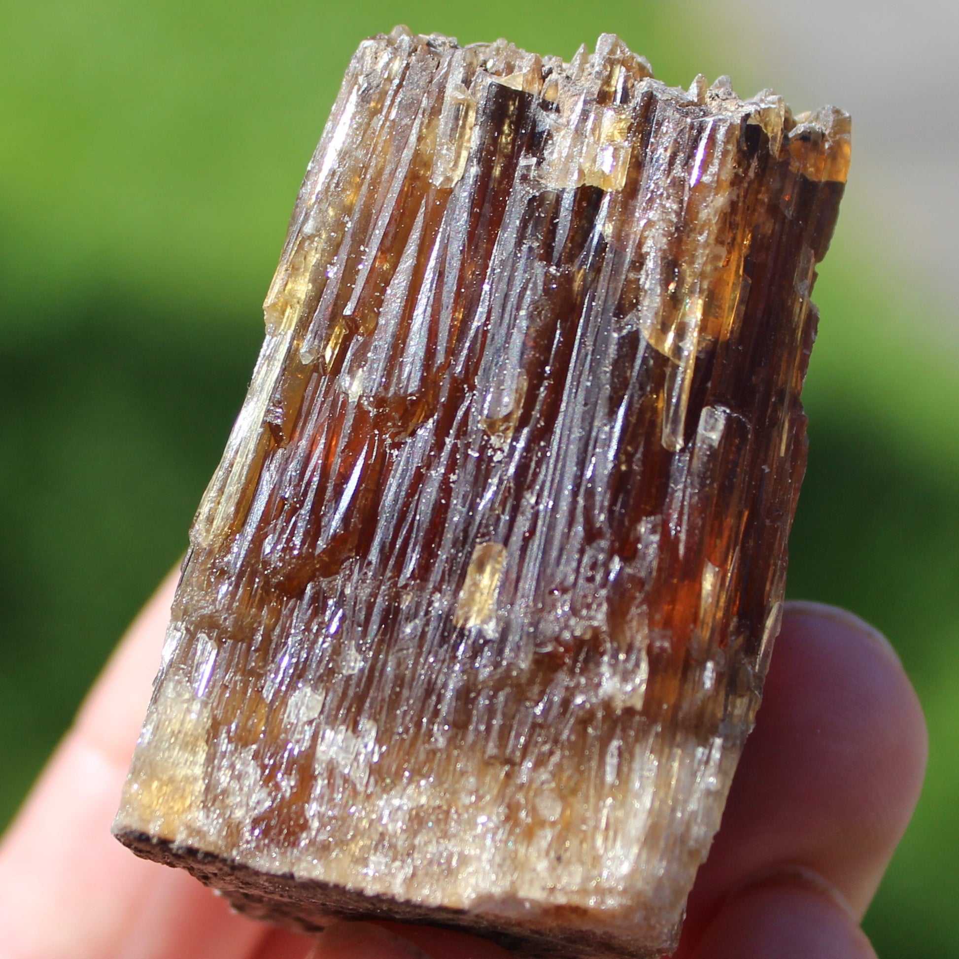 Amber Calcite phosphorescent 127g Rocks and Things