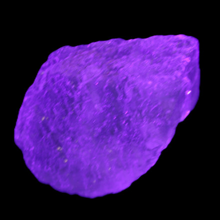Green Phantom Fluorite crystal from China 60g in UV light - Rocks and Things Store