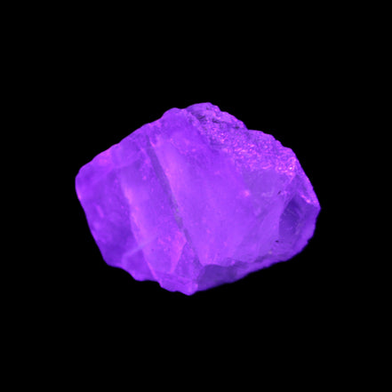 Green Phantom Fluorite crystal from China 60g in UV light - Rocks and Things Store