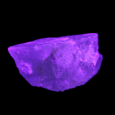 Green Phantom Fluorite crystal from China 60g in UV light - Rocks and Things Store