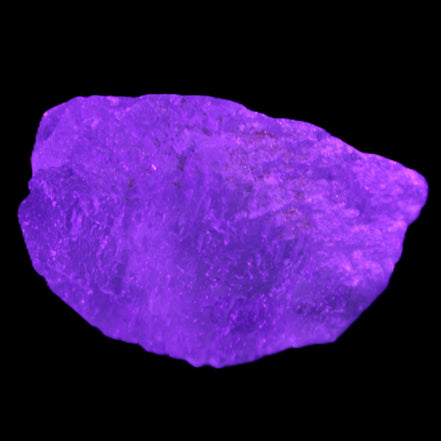 Green Phantom Fluorite crystal from China 60g in UV light - Rocks and Things Store
