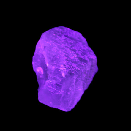 Green Phantom Fluorite crystal from China 60g in UV light - Rocks and Things Store