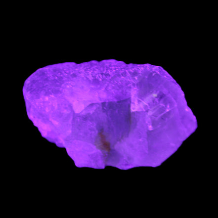 Green Phantom Fluorite crystal from China 60g in UV light - Rocks and Things Store