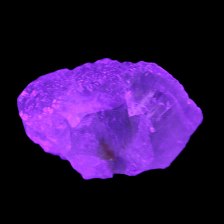 Green Phantom Fluorite crystal from China 60g in UV light - Rocks and Things Store