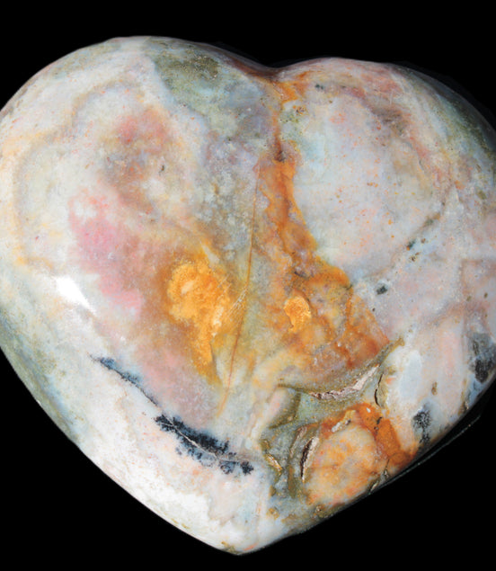Ocean Jasper heart 336g - Rocks and Things Store