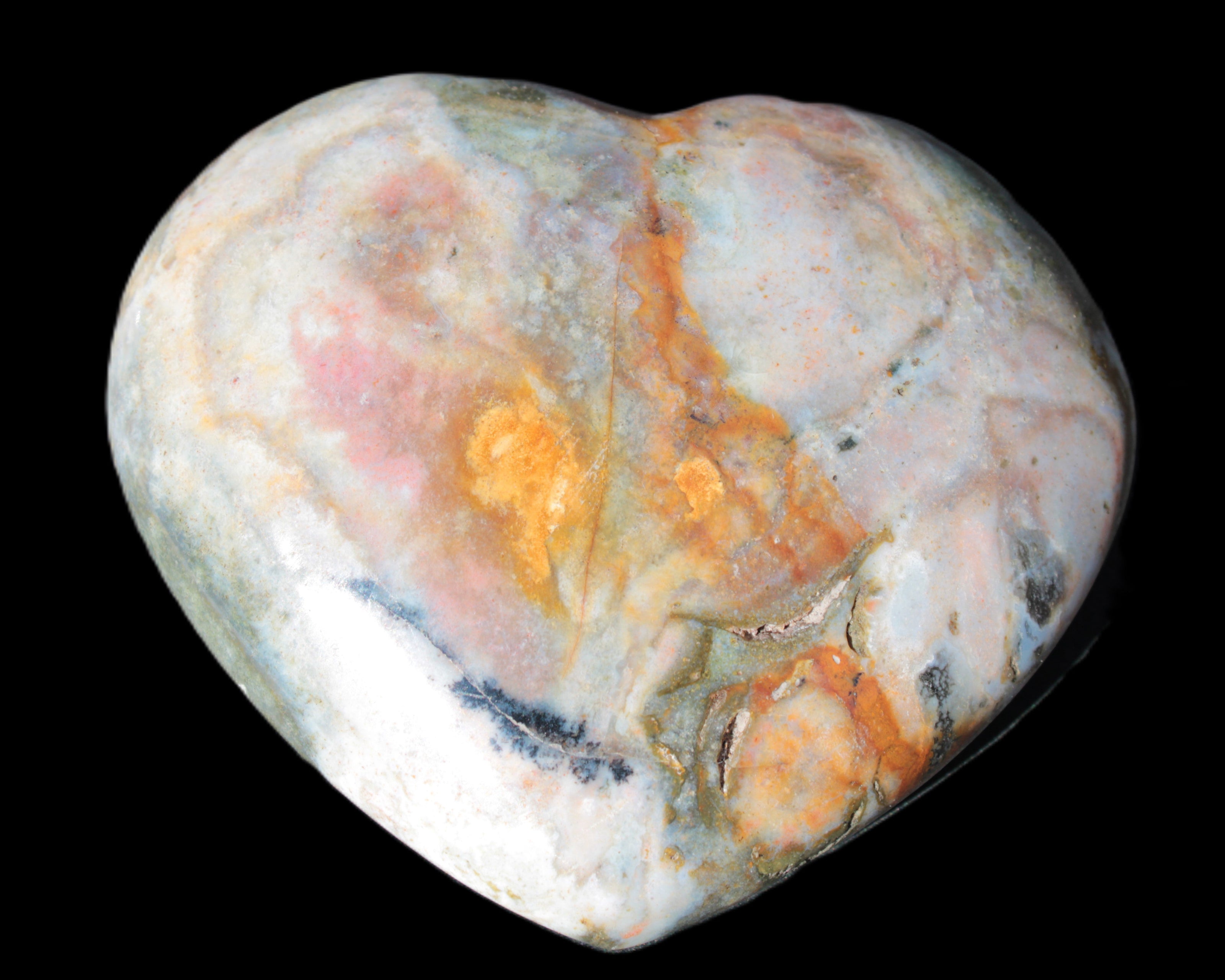 Ocean Jasper heart 336g - Rocks and Things Store