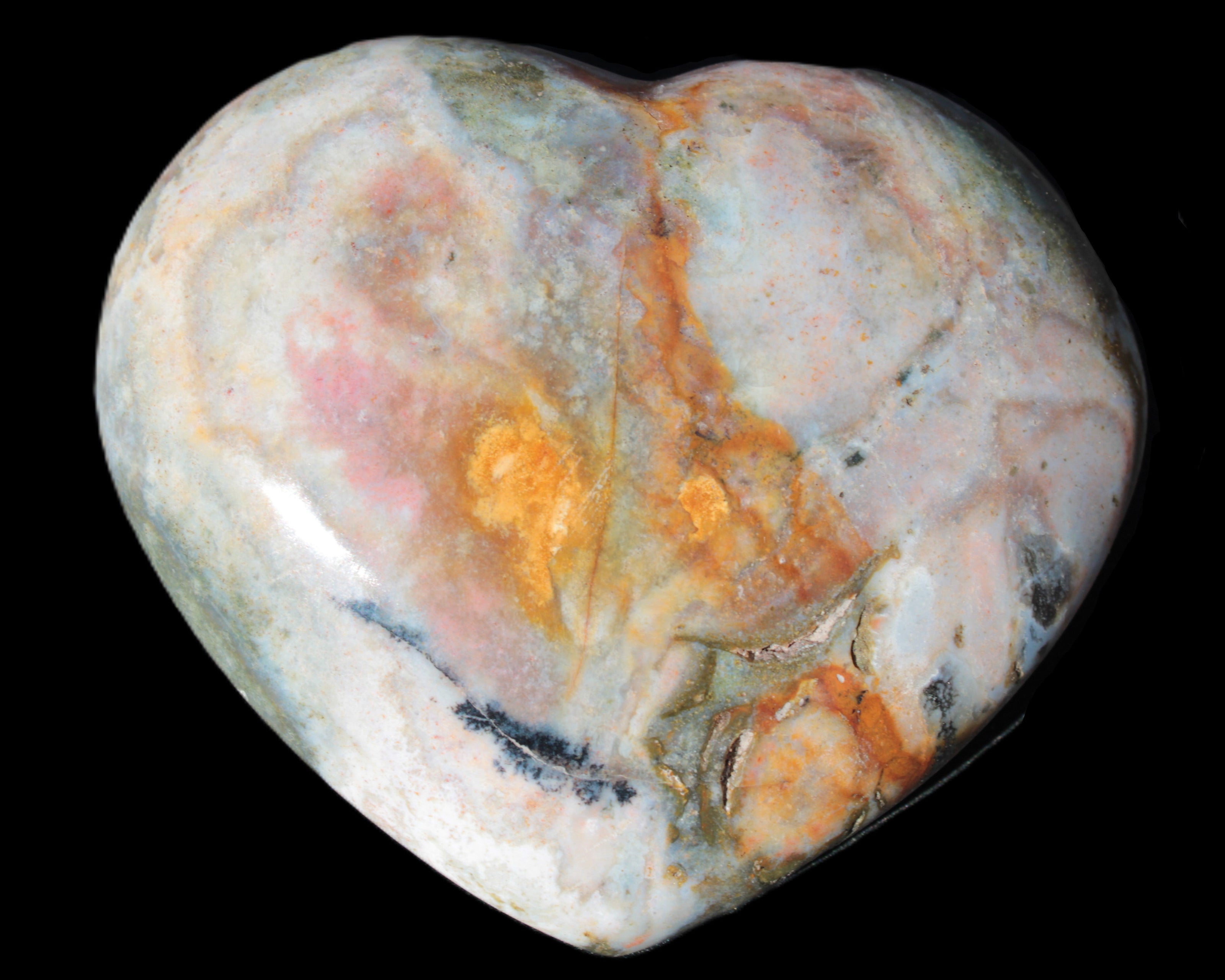 Ocean Jasper heart 336g - Rocks and Things Store