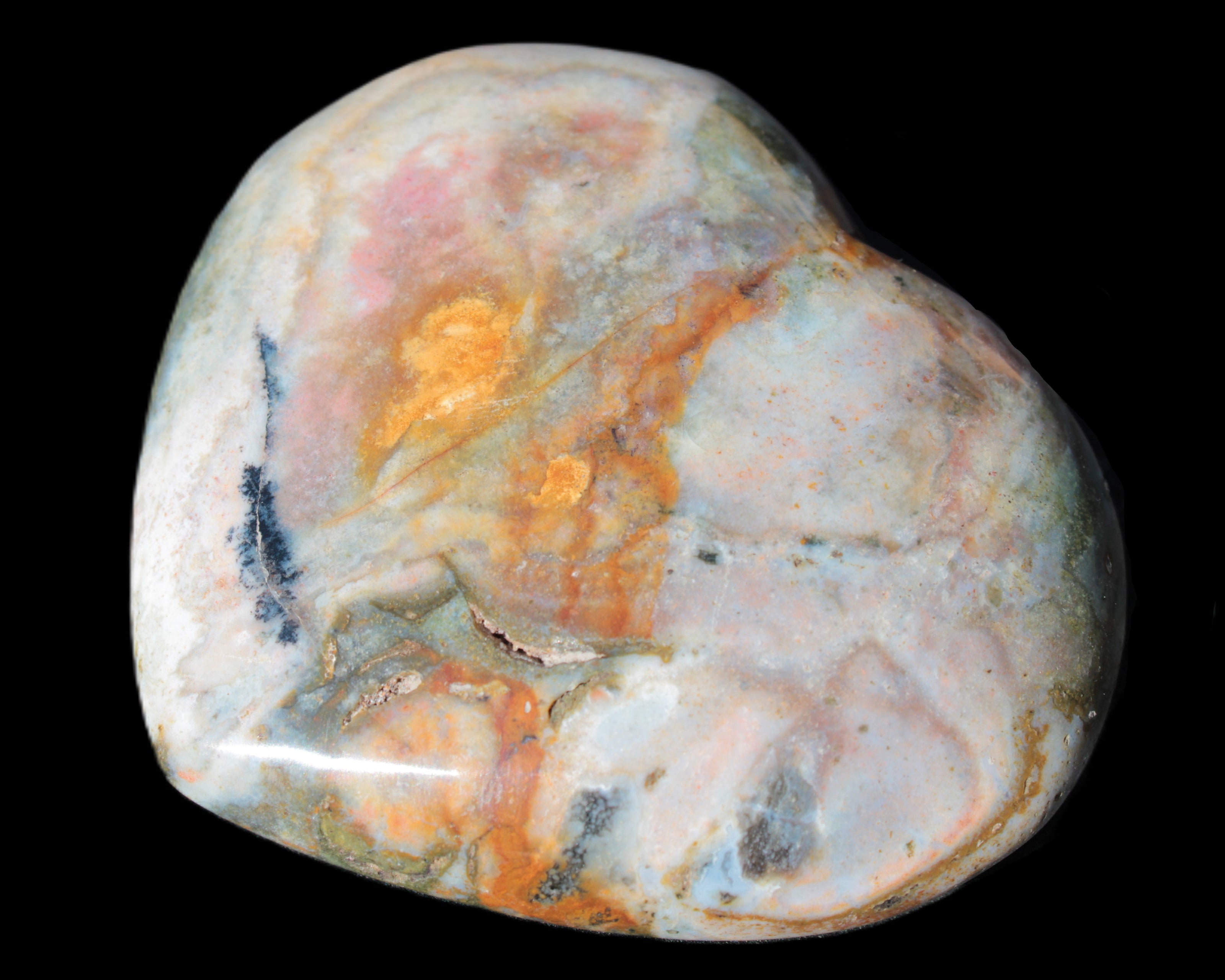 Ocean Jasper heart 336g - Rocks and Things Store