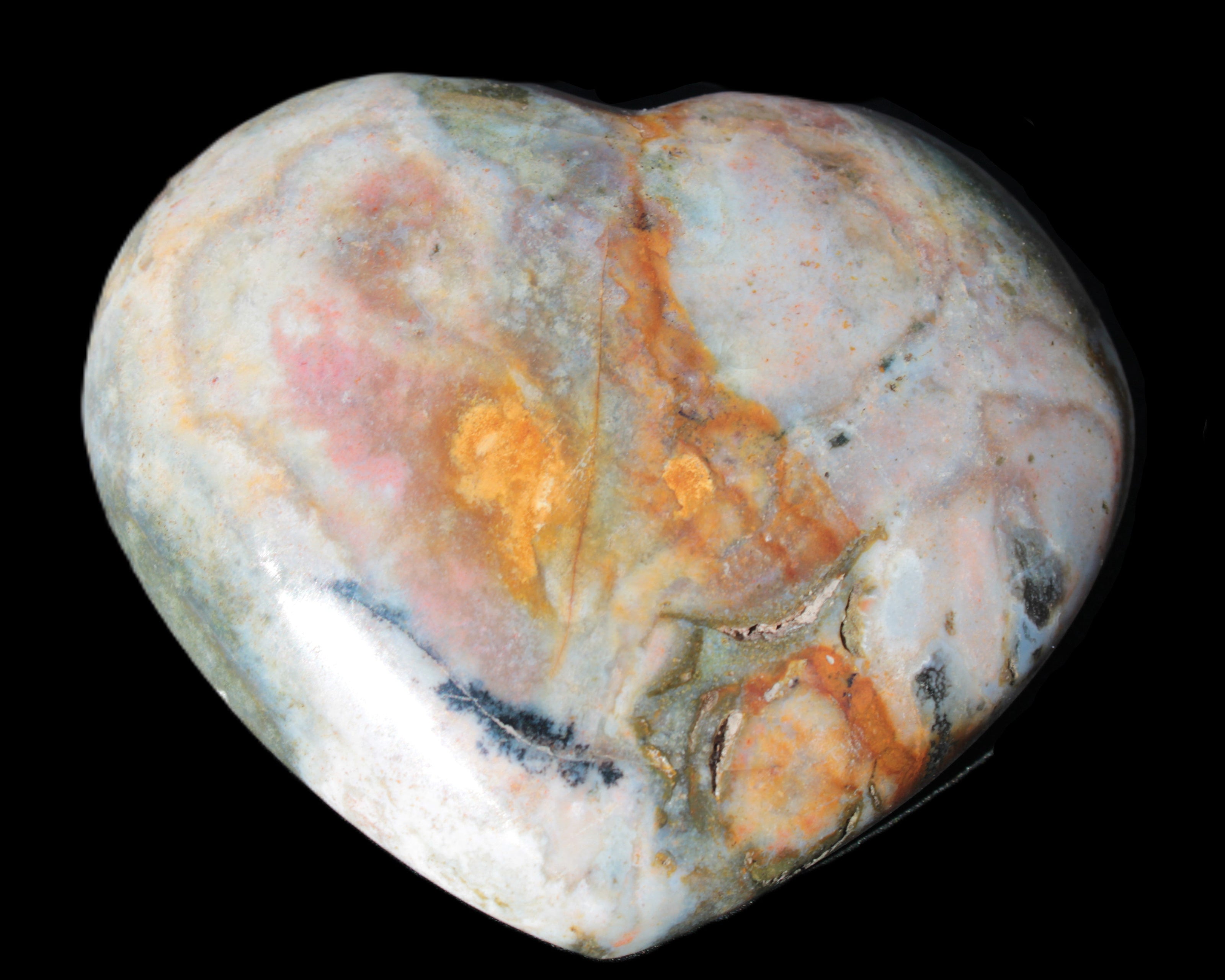 Ocean Jasper heart 336g - Rocks and Things Store