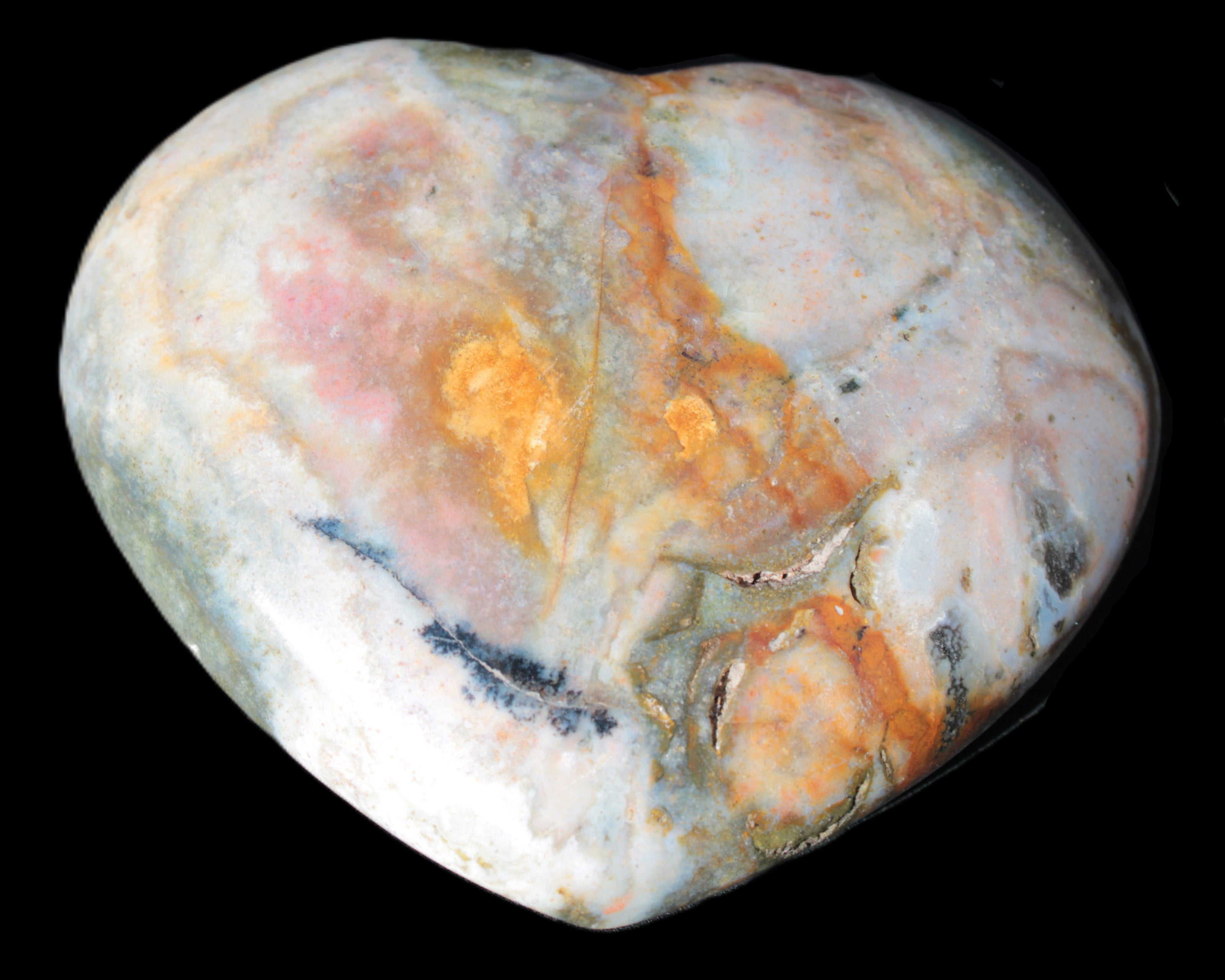 Ocean Jasper heart 336g - Rocks and Things Store