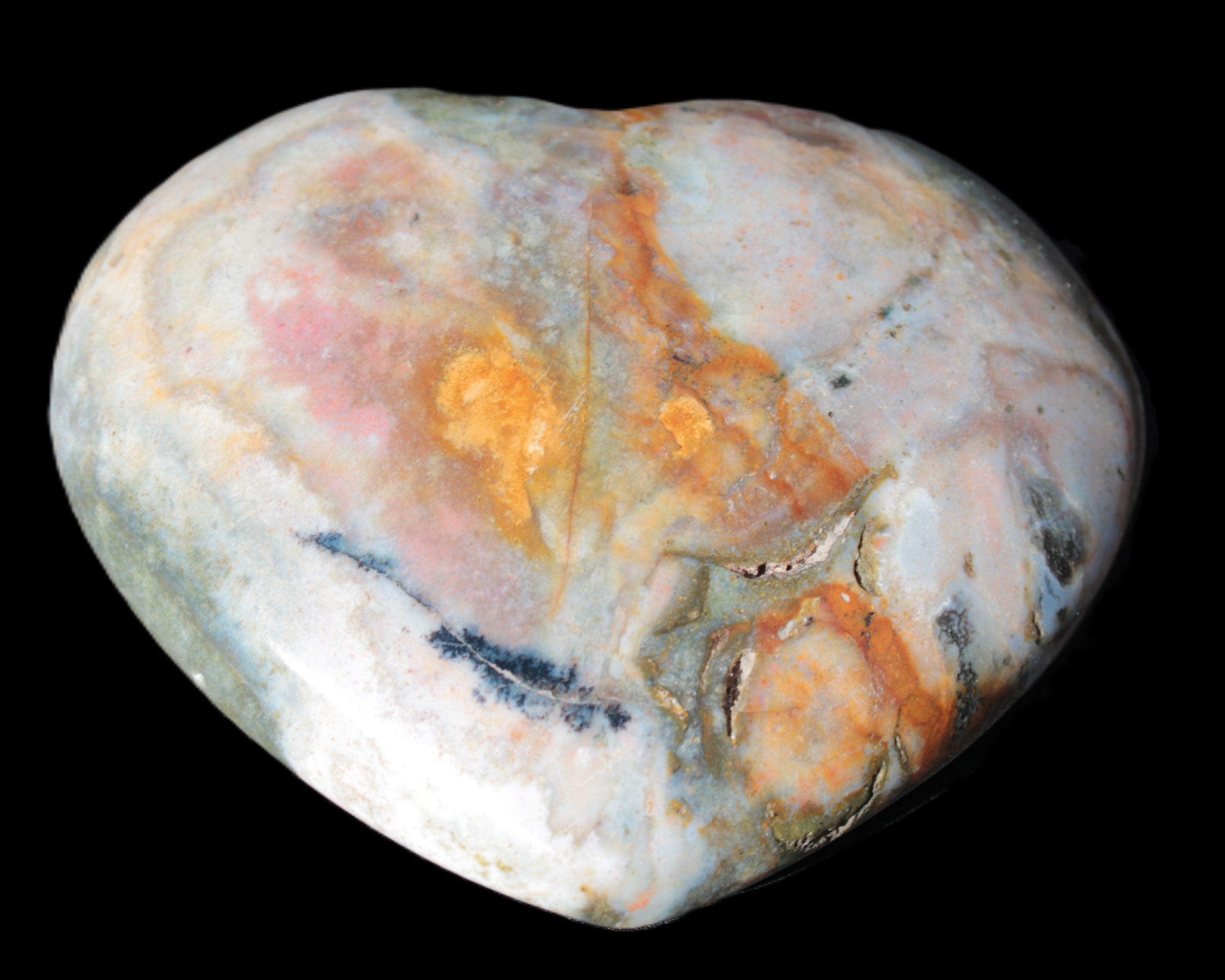 Ocean Jasper heart 336g - Rocks and Things Store