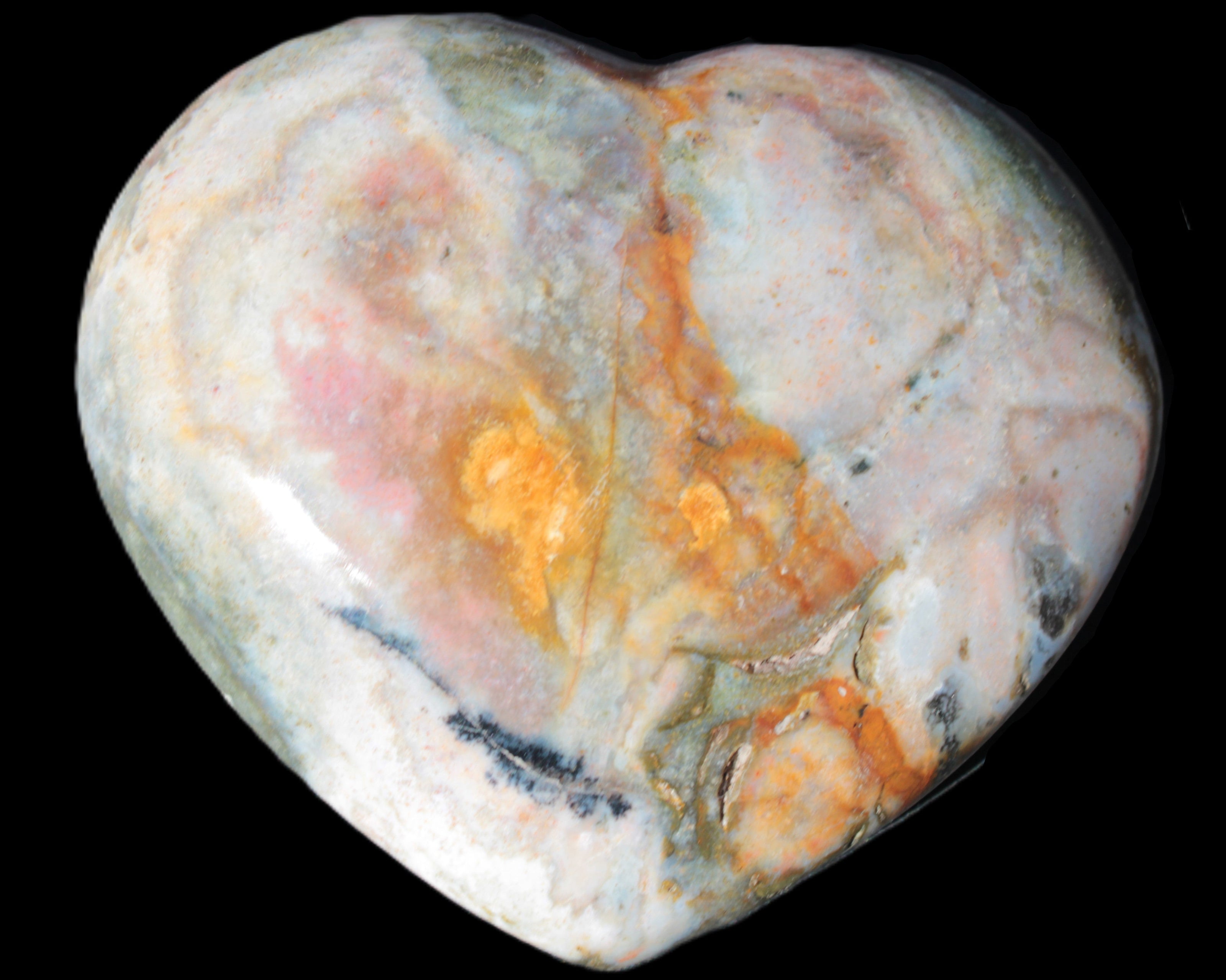 Ocean Jasper heart 336g - Rocks and Things Store