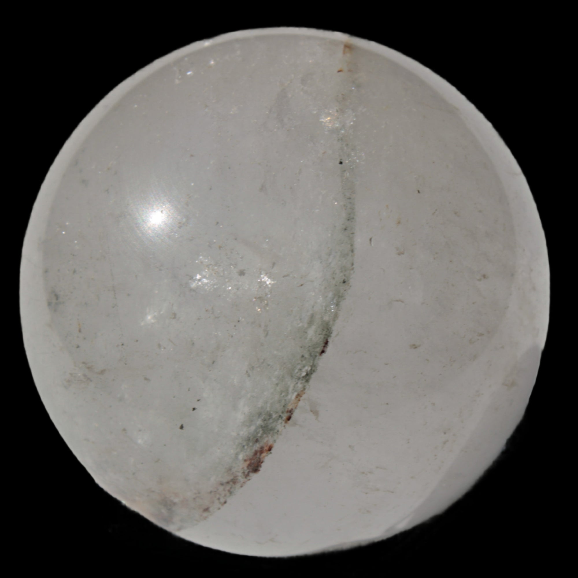 Green Phantom Quartz sphere 62mm 337g in sunlight - Rocks and Things Store
