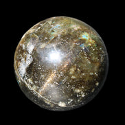 Labradorite sphere 61mm 424g in sunlight - Rocks and Things Store