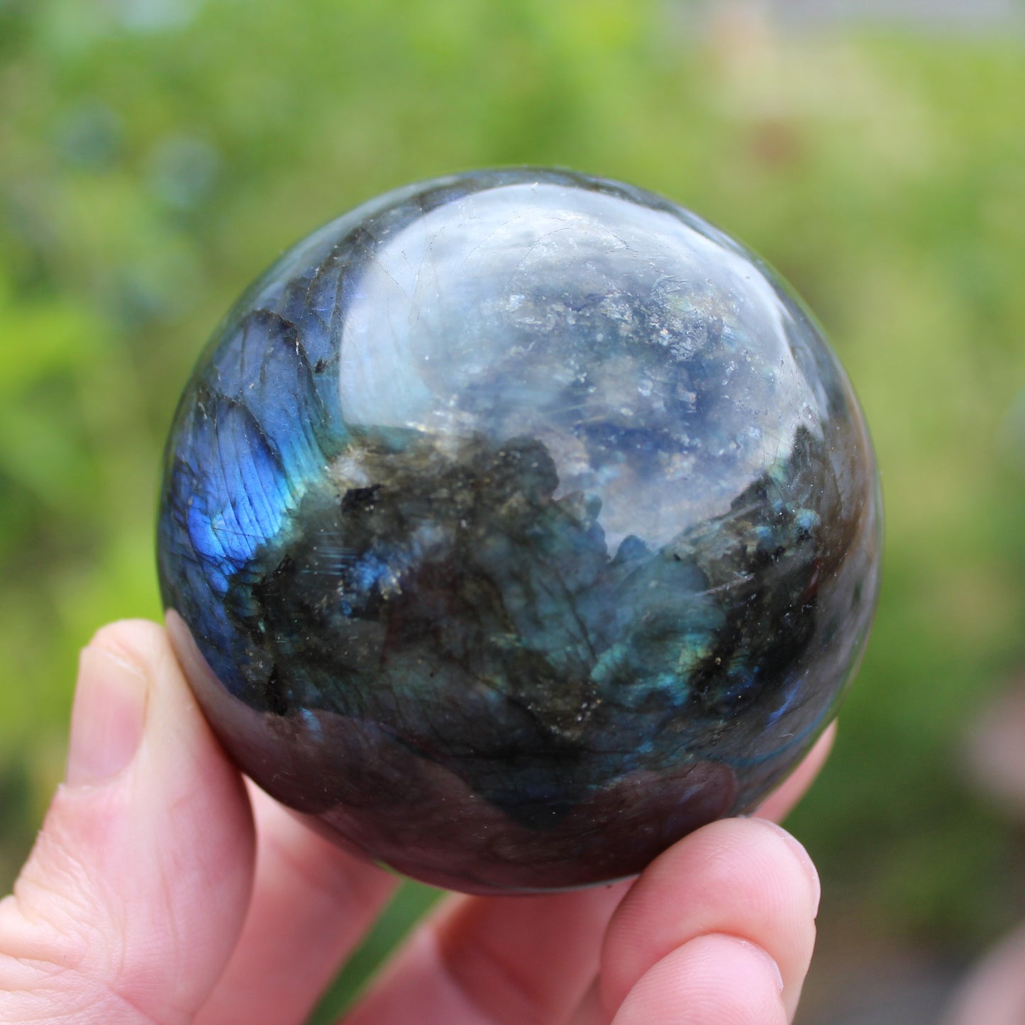 Labradorite sphere 450g Rocks and Things