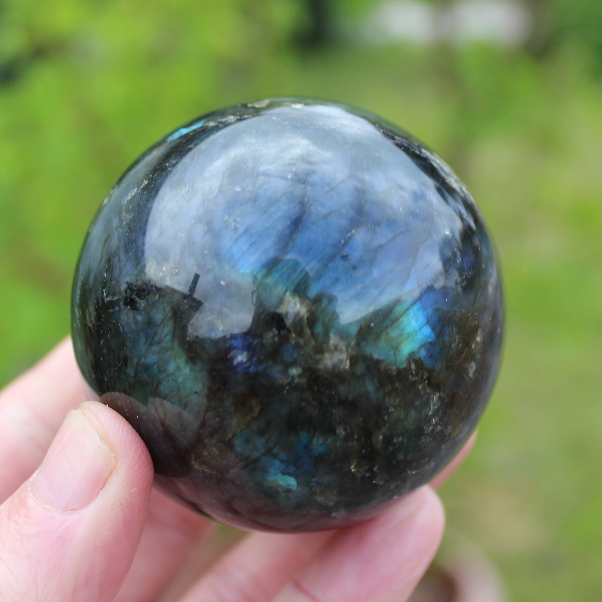 Labradorite sphere 450g Rocks and Things