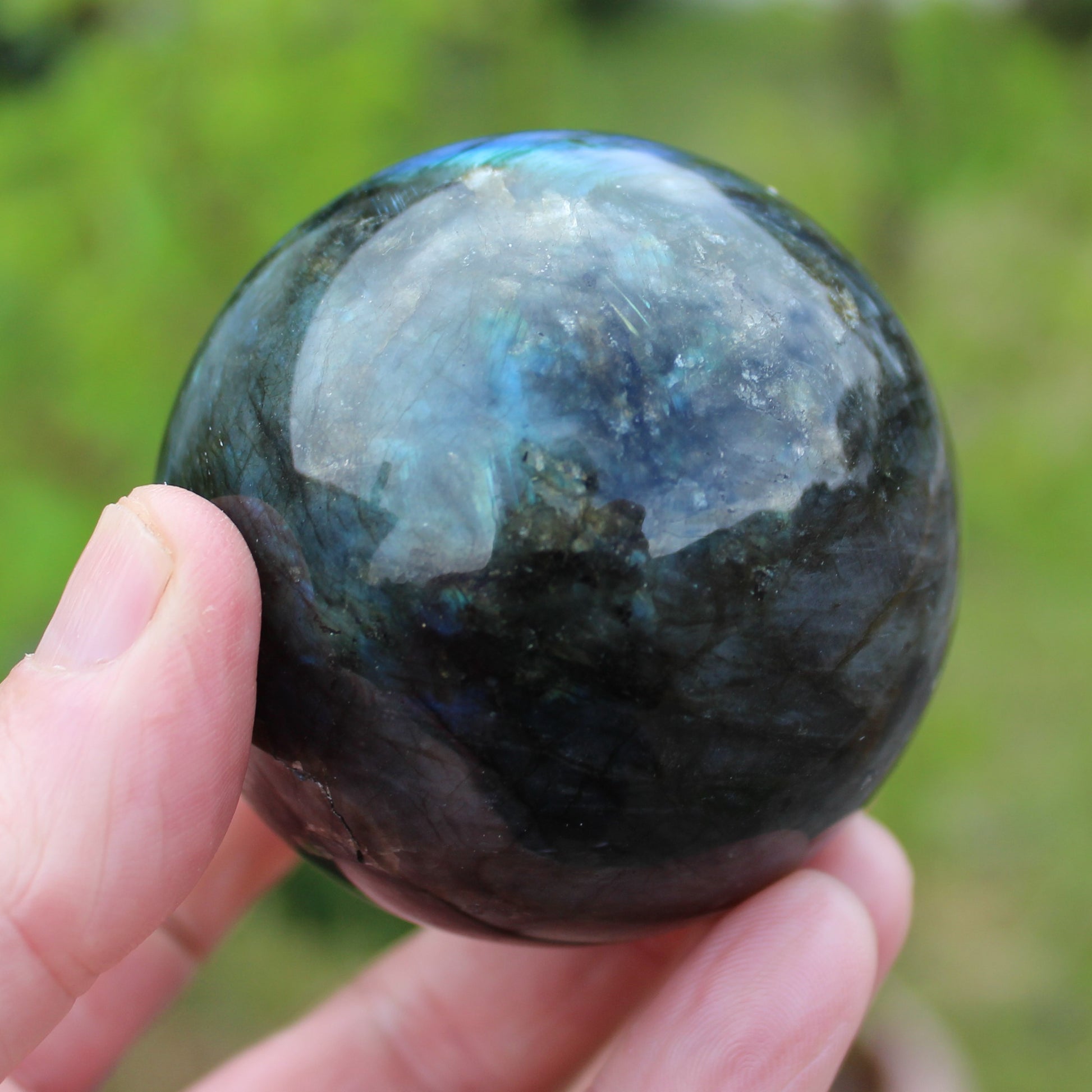 Labradorite sphere 450g Rocks and Things