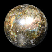 Labradorite sphere 61mm 424g in sunlight - Rocks and Things Store